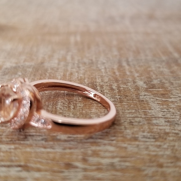 Morganite Sweetheart 14kt Rose Gold Ring - Picture 4 of 5